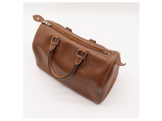 Louis Vuitton Speedy 30 Borsa Pelle Epi Marrone - vista 6