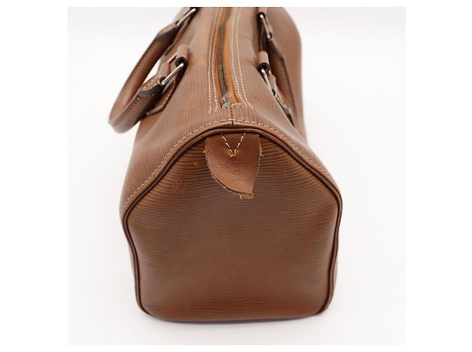 Louis Vuitton Speedy 30 Borsa Pelle Epi Marrone - vista 7
