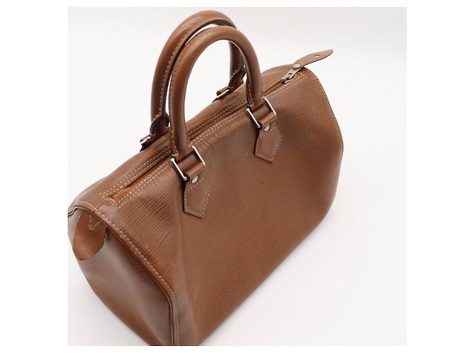 Louis Vuitton Speedy 30 Borsa Pelle Epi Marrone - vista 8