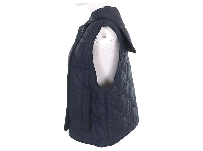 Chaleco de tafetán técnico acolchado Macrocannage Christian Dior Azul Azul marino - vista 2