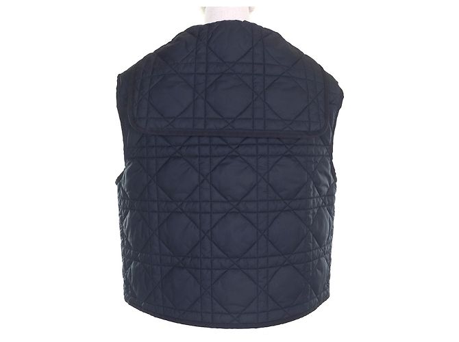 Chaleco de tafetán técnico acolchado Macrocannage Christian Dior Azul Azul marino - vista 3