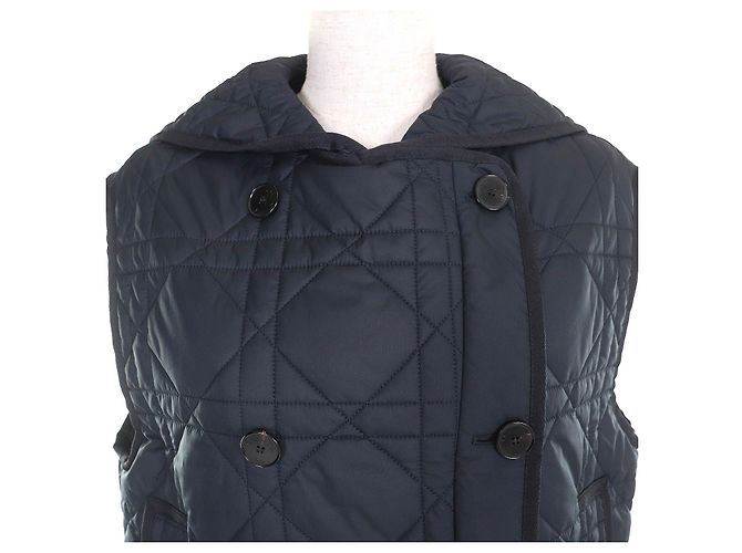 Chaleco de tafetán técnico acolchado Macrocannage Christian Dior Azul Azul marino - vista 4