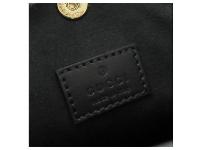Borsa a tracolla 2way in pelle Gucci GG Super Mini Nero - vista 13