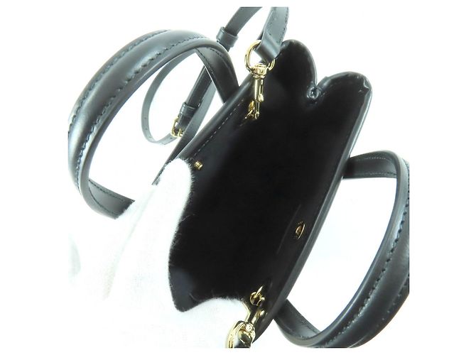 Borsa a tracolla 2way in pelle Gucci GG Super Mini Nero - vista 5