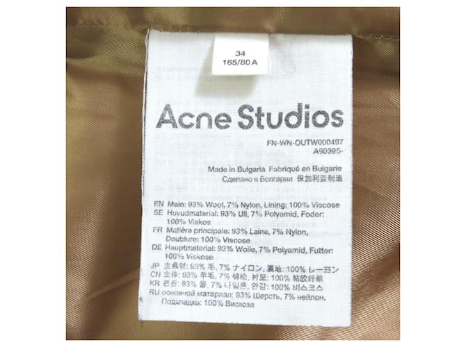 Abrigo de lana Acne Studios Castaño - vista 8