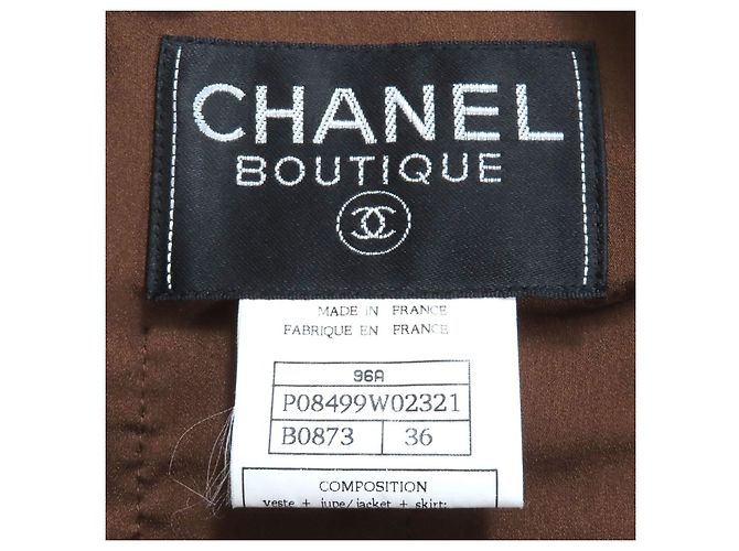 Timeless Conjunto 2way de lana CHANEL BOUTIQUE Castaño Dorado - vista 12