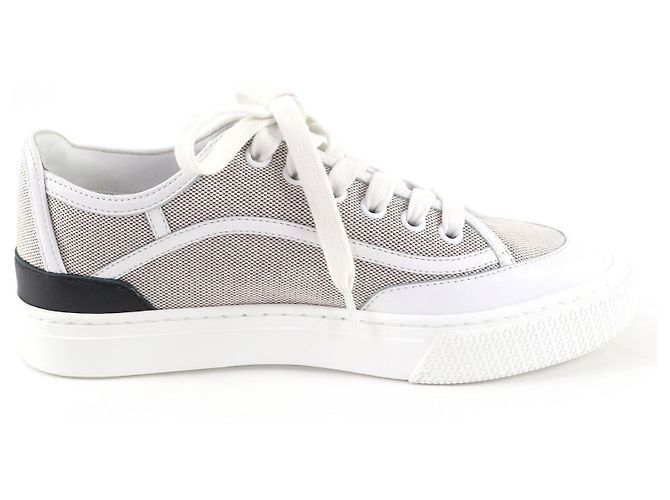 Hermès Hermes Ledersneaker Braun Weiß - Ansicht 6