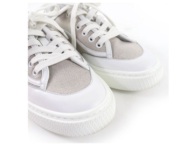 Hermès Hermes Ledersneaker Braun Weiß - Ansicht 8