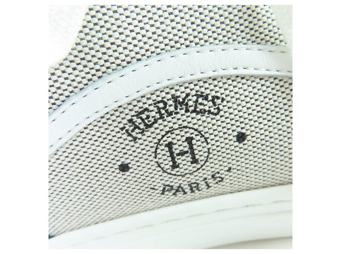 Hermès Hermes Ledersneaker Braun Weiß - Ansicht 9