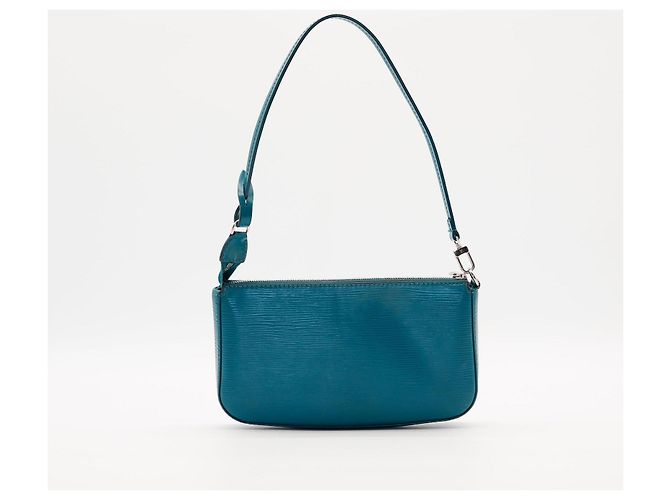 Louis Vuitton Pochette Accessoires pelle Epi Turchese - vista 3