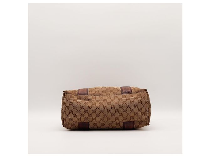 Borsa Tote Gucci in Tela Monogramma GG Marrone - vista 5