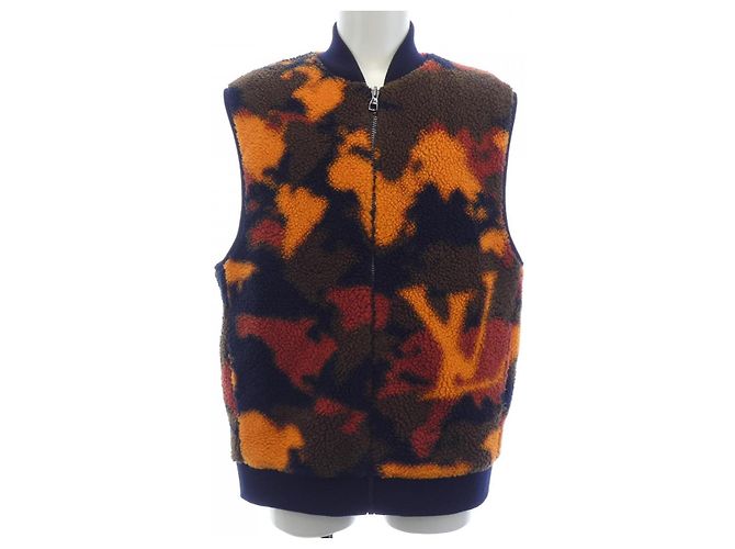 Chaleco de forro polar reversible Louis Vuitton Azul Naranja Azul marino - vista 8