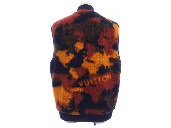 Chaleco de forro polar reversible Louis Vuitton Azul Naranja Azul marino - vista 9