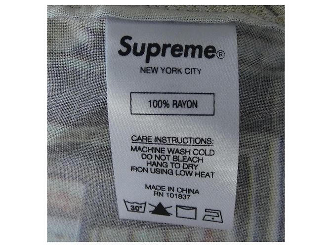 Camisa de Rayón Supreme Drugs Azul Caqui - vista 3
