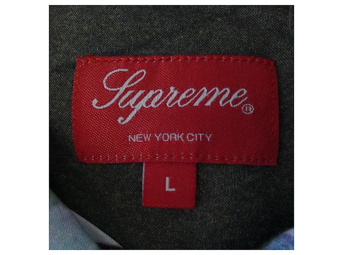 Camisa de Rayón Supreme Drugs Azul Caqui - vista 4