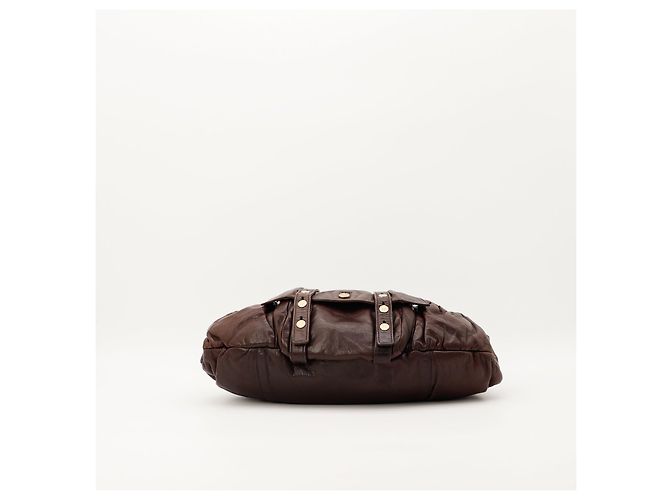 Yves Saint Laurent Borsa Hobo Muse Two Pelle Marrone - vista 5
