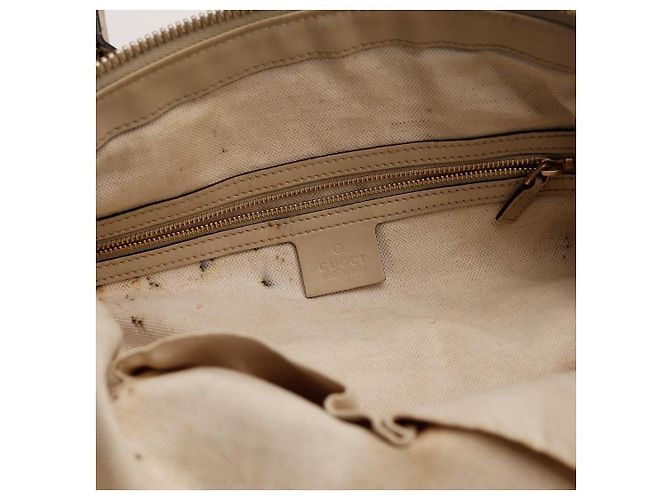 Borsa Tote Gucci in Tela Monogram con Charm a Cuore Marrone Beige - vista 8