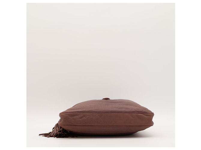 Gucci Bolso Hobo de piel marrón con borla de bambú Castaño - vista 5
