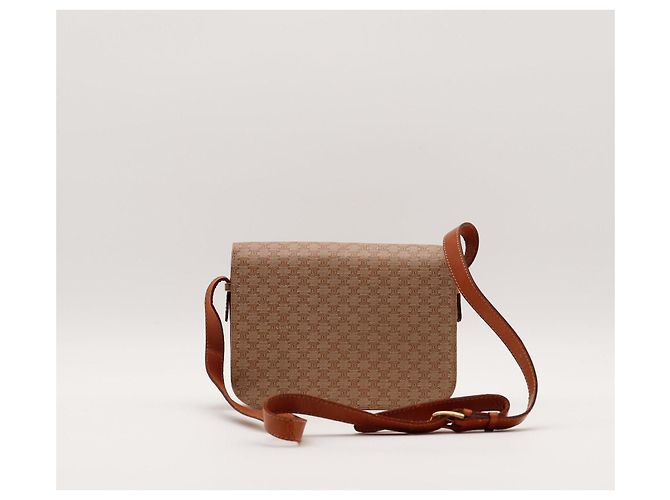 Borsa a spalla Céline Triomphe in tela Marrone Beige - vista 3