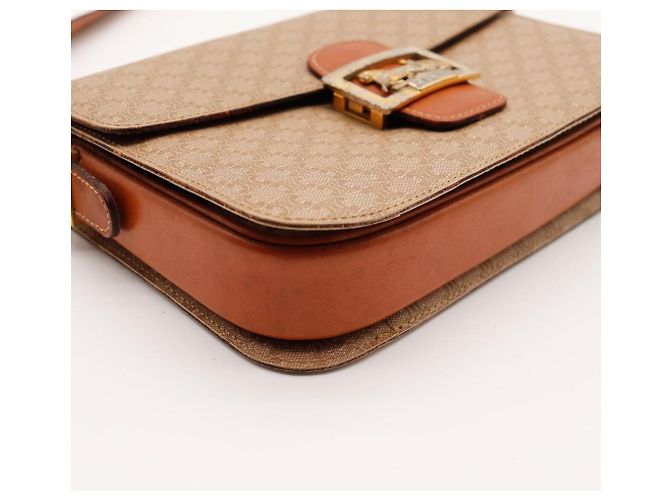 Borsa a spalla Céline Triomphe in tela Marrone Beige - vista 8