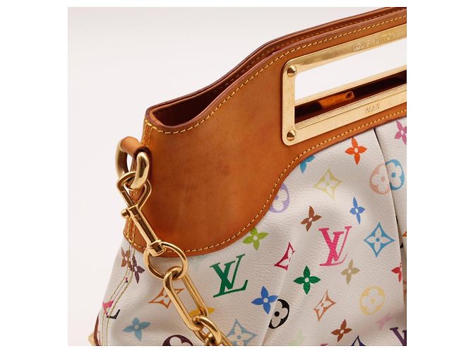 Louis Vuitton Monogram Multicolore White Leather Handbag Multiple colors - view 8