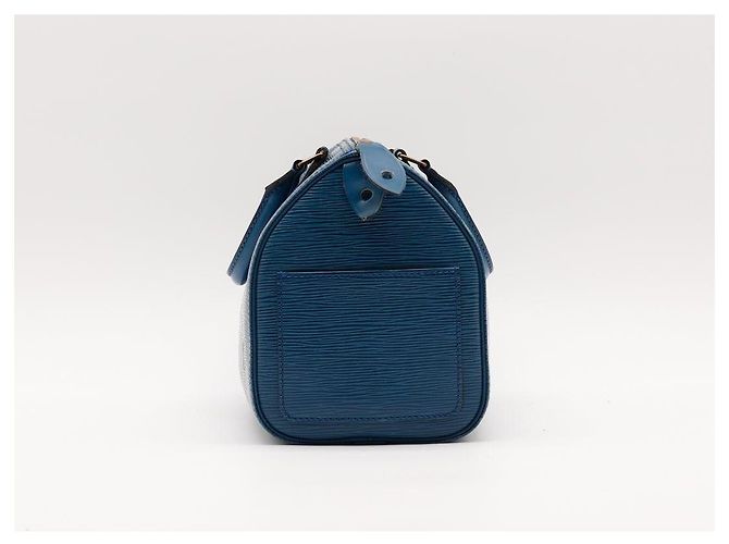 Louis Vuitton Speedy 25 Pelle Epi Blu - vista 2