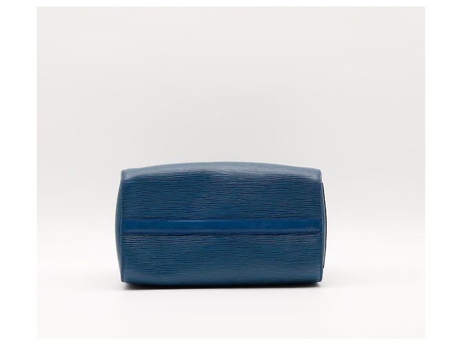 Louis Vuitton Speedy 25 Pelle Epi Blu - vista 5