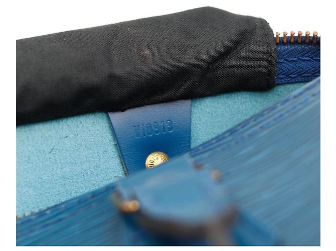 Louis Vuitton Speedy 25 Pelle Epi Blu - vista 7