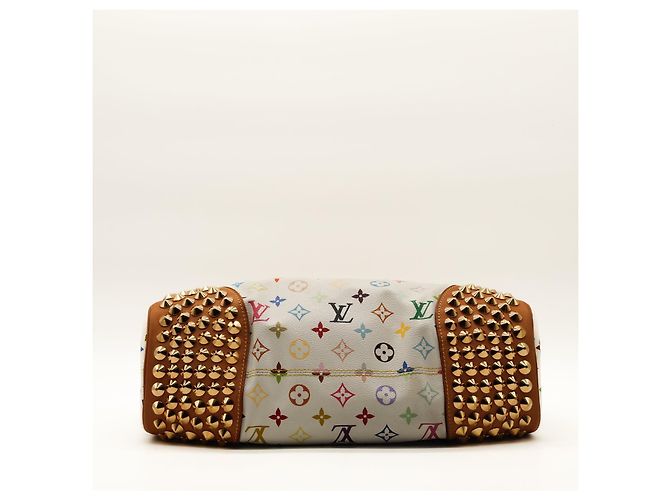 Louis Vuitton Monogram Multicolor Hobo Bag mit Nieten Weiß Mehrfarben - Ansicht 5