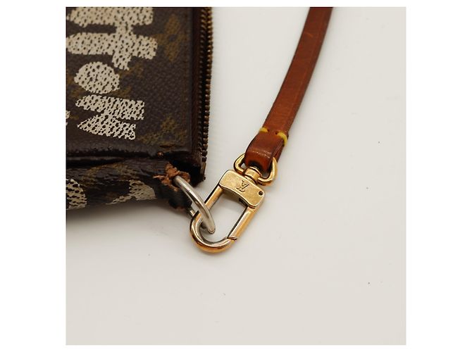Louis Vuitton Monogram Graffiti Pochette Accessoires Marrone Bianco - vista 7