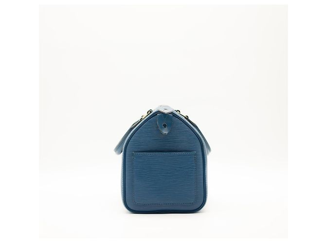Louis Vuitton Speedy 25 pelle Epi Blu - vista 2