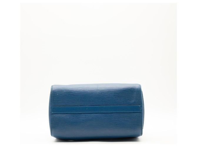 Louis Vuitton Speedy 25 pelle Epi Blu - vista 5
