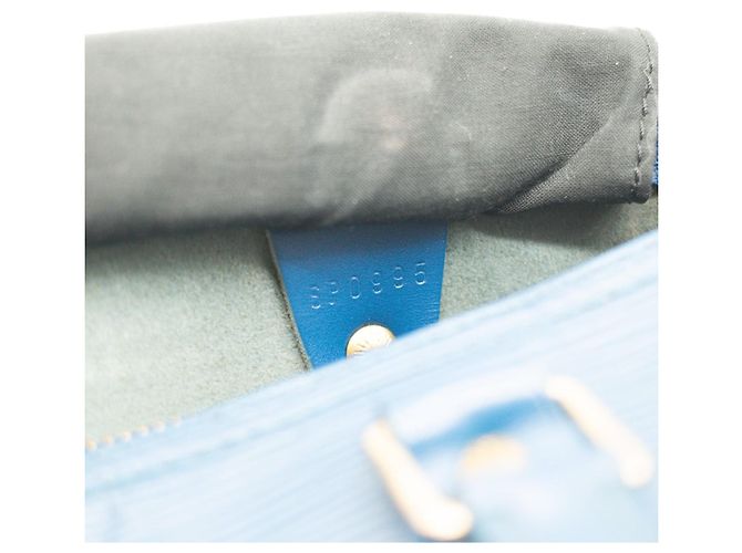 Louis Vuitton Speedy 25 pelle Epi Blu - vista 8