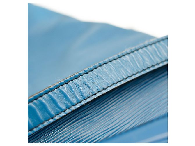 Louis Vuitton Borsa a Secchiello Noé in Pelle Epi Blu - vista 13