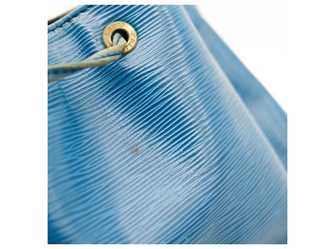 Louis Vuitton Borsa a Secchiello Noé in Pelle Epi Blu - vista 15
