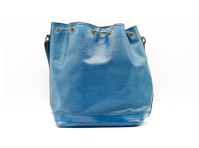 Louis Vuitton Borsa a Secchiello Noé in Pelle Epi Blu - vista 3