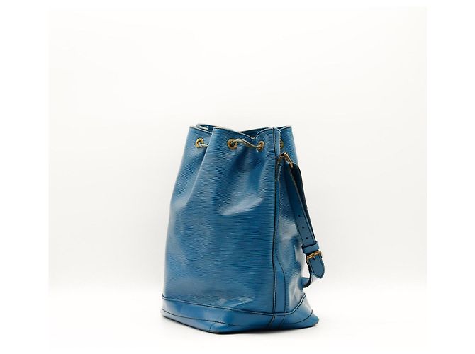 Louis Vuitton Borsa a Secchiello Noé in Pelle Epi Blu - vista 4