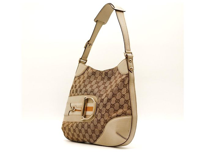 Gucci Borsa Hobo in tela Monogram GG Marrone Beige - vista 2