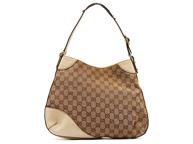 Gucci Borsa Hobo in tela Monogram GG Marrone Beige - vista 3