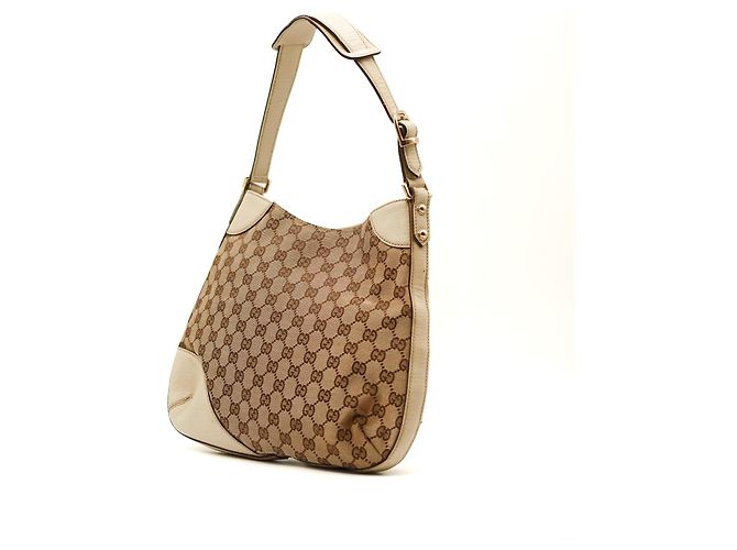 Gucci Borsa Hobo in tela Monogram GG Marrone Beige - vista 4