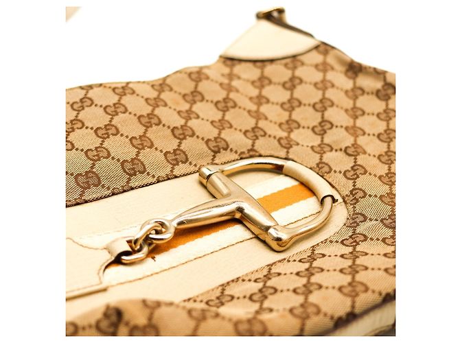 Gucci Borsa Hobo in tela Monogram GG Marrone Beige - vista 5