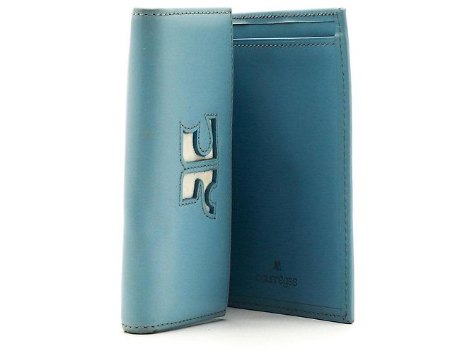 Courreges Courrèges Ledergeldbörse Blau - Ansicht 2