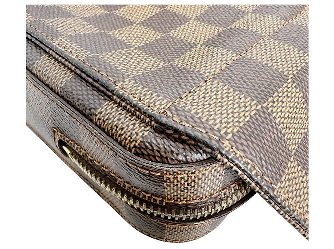 Sac bandoulière Louis Vuitton Geronimos en toile Damier Marron Multicolore - vue 9