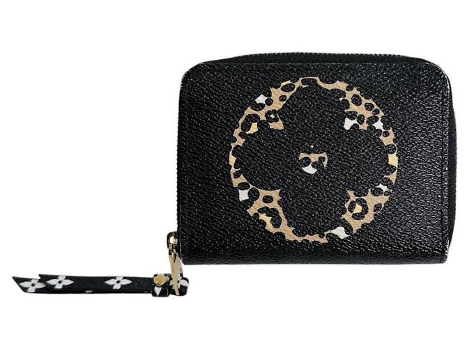 Portafoglio monete Zippy Louis Vuitton Nero Multicolore Giallo Monogramma - vista 2