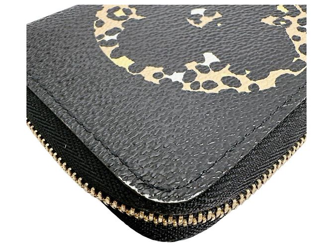 Portafoglio monete Zippy Louis Vuitton Nero Multicolore Giallo Monogramma - vista 7