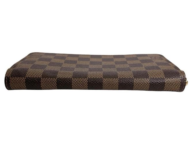 Louis Vuitton Zippy Wallet aus Damier Canvas Braun Mehrfarben Damier ebene - Ansicht 4