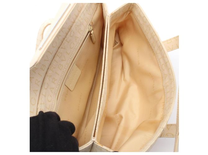 Bulgari Borsa Bvlgari Logomania Beige Crudo - vista 3