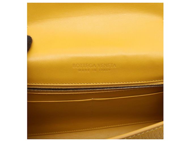 Borsa a tracolla in pelle Bottega Veneta Giallo - vista 4