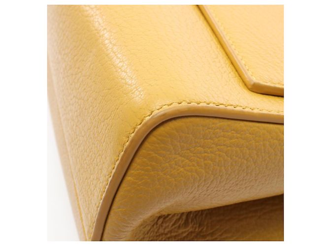 Borsa a tracolla in pelle Bottega Veneta Giallo - vista 7