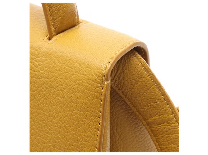 Borsa a tracolla in pelle Bottega Veneta Giallo - vista 8